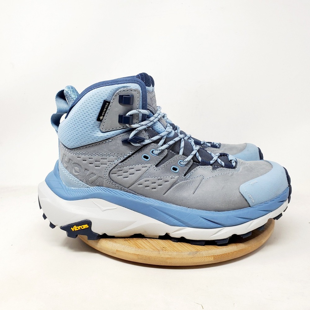 Hoka One One Kaha 2 GTX Shoes Womens 7 Blue Trail High Top Hike Comfort Sneaker